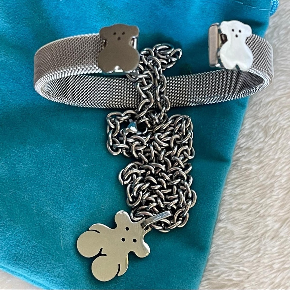2pc set bracelet & necklace Bear